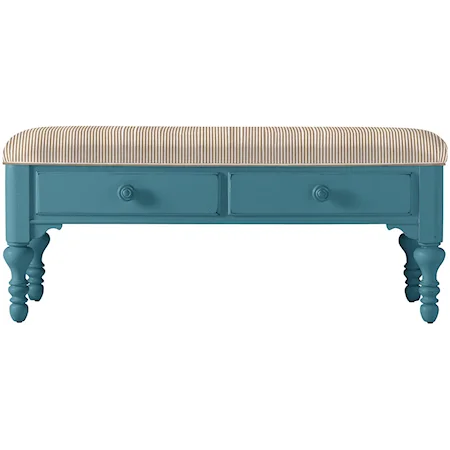 Bed End Bench Upholstered in Toasted Coconut Fabric